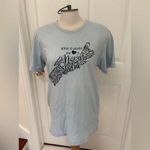 Light Blue Graphic T-Shirt “Nova Scotia “